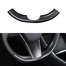 Load image into Gallery viewer, Upper / Lower Cover Steering Wheel Accessories for Tesla Model 3 / Y  -  Carbon Fiber Interior Mods
