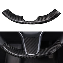 Load image into Gallery viewer, Upper / Lower Cover Steering Wheel Accessories for Tesla Model 3 / Y  -  Carbon Fiber Interior Mods