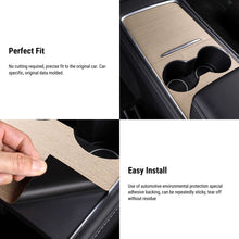 Load image into Gallery viewer, Wood Center Console Wrap for Model 3/Y | Open-Grain Match | Scratch Protection