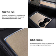 Load image into Gallery viewer, Wood Center Console Wrap for Model 3/Y | Open-Grain Match | Scratch Protection