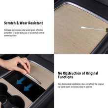Load image into Gallery viewer, Wood Center Console Wrap for Model 3/Y | Open-Grain Match | Scratch Protection