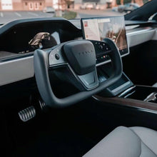 Load image into Gallery viewer, TESERY Touch Horn Yoke Plaid Steering Wheel Replacement for Tesla Model S / X 2021-2023