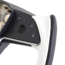 Load image into Gallery viewer, Yoke Style Steering Wheel for Model 3 / Y【Black &amp; White Leather】