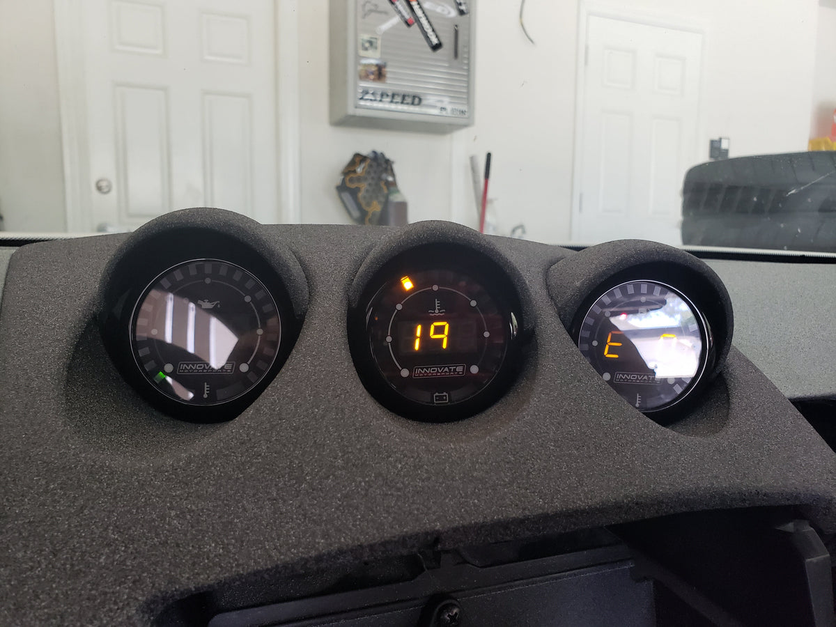 350Z OEM Center Gauge Pods 52mm (Black)