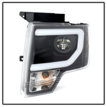 Load image into Gallery viewer, Spyder Ford F150 13-14 Projector Factory Xenon Model- Light Bar DRL Blk PRO-YD-FF15013-LBDRL-HID-BK